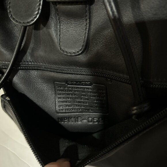 Y2K Coach 0529 Black Leather Extra Large Padded Straps 90s Backpack Vtg Rucksack - Picture 13 of 16